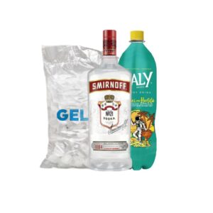 Combo Vodka Smirnoff + 1 Baly Abacaxi com Hortelã 2L + 1 Gelo 4kg