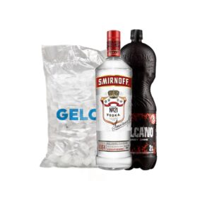 Combo Vodka Smirnoff + 1 Vulcano 2L + 1 Gelo 4kg