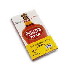 Caixa Charuto Phillies Titan 5un Cognac