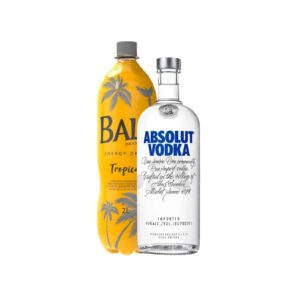 Combo Vodka Absolut + 1 Baly Tropical 2L + 1 Gelo 4kg