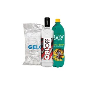 Combo Vodka Orloff + 1 Baly Abacaxi com Hortelã 2L + 1 Gelo 4kg