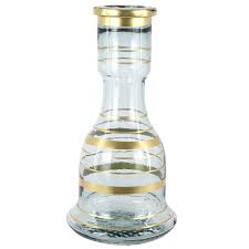 Vaso Sino 30cm Transparente com Dourado