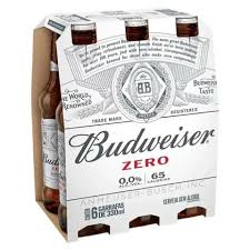 Caixa Budweiser Zero Long Neck 330ml 6un