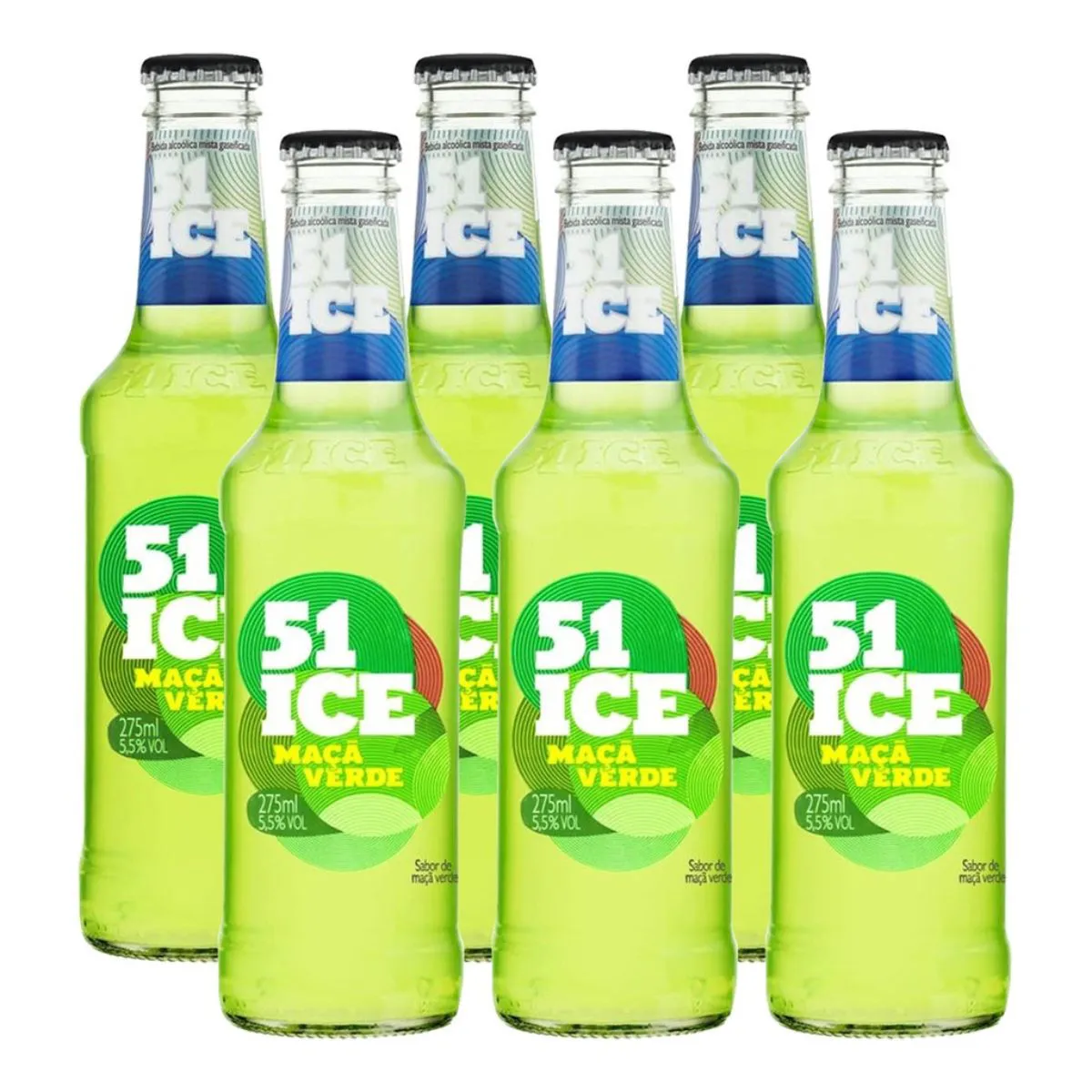 Caixa Ice 51 Maçã Verde 275ml 6un