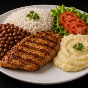 almoço: Frango grelhado