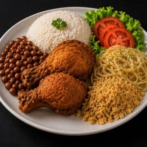 almoço: Frango frito